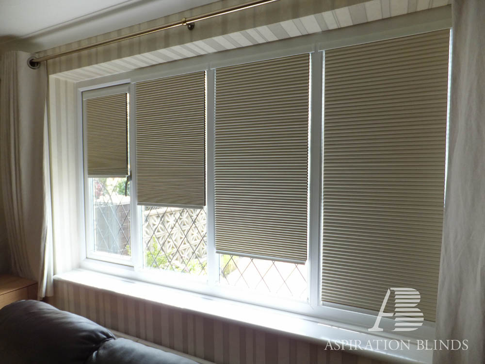 gold-pleated-blinds product in the UK
